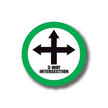 Ergomat 24in CIRCLE SIGNS - 3-Way Intersection DSV-SIGN 576 #0292 -UEN